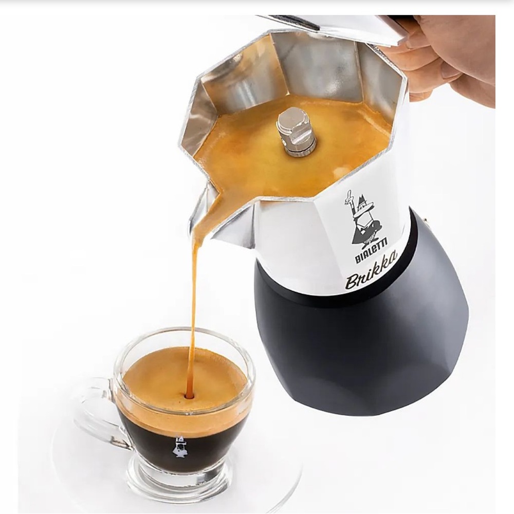 Bialetti 7312 Brikka Moka Espresso Crema Rich 2 Cup stove top or camping $145